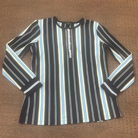 Brooks Brothers Women’s Striped Lounge Cotton Pj Top Size large - Picture 1 of 6